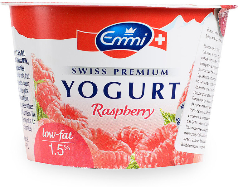 Йогурт Emmi Swiss Premium с малиной 1.5% 100 г