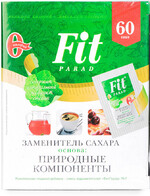 Заменитель сахара со стевией (в пакетиках), Fit Parad, 60x1 г, Россия