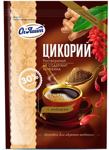 Цикорий Ол'Лайт растворимый порошкообразный с имбирем 100 г