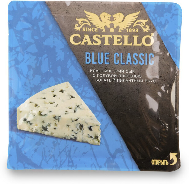 Сыр Castello Blue Classic Интенс классический с голубой плесенью 50% 125г