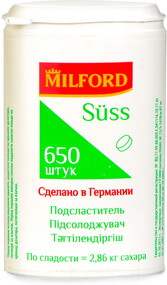 Подсластитель Milford Suss 650 таблеток