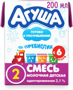 Смесь молочная Агуша-2 с 6 месяцев 3.1% 200 мл