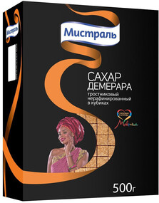 Сахар тростниковый «Мистраль» Демерара рафинированный, 500 г