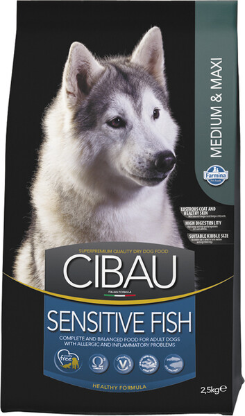 Корм для собак FARMINA Cibau Sensitive для средних и крупных пород, рыба сух. 2,5кг