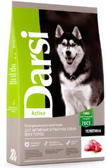 Корм для собак DARSI Active Телятина сух. 10кг