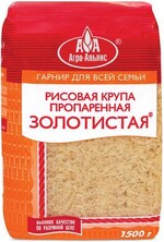 Рис Агро-Альянс золотистый пропаренный, 1,5 кг