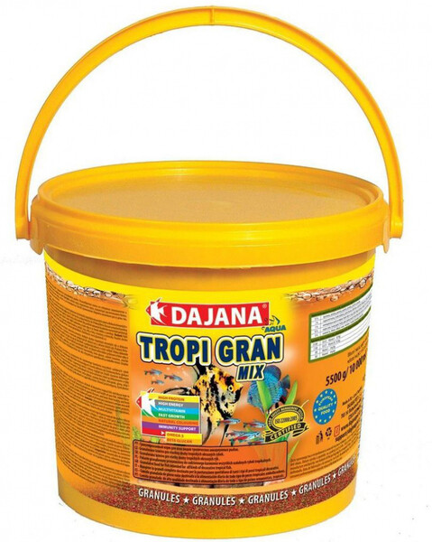 Корм для рыб DAJANA Tropi Gran гранулы 5000мл/2,6кг ведро
