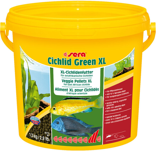 Корм для рыб SERA для цихлид растительноядных Cichlid Green XL 3800мл (1,3кг)
