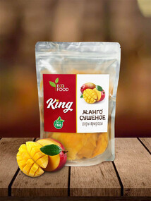 Натуральное сушеное манго King 500г / антиоксидант / без сахара