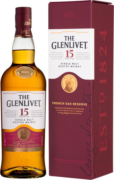 Виски шотландский Glenlivet Speyside Single Malt 15 у.o. 0.7L