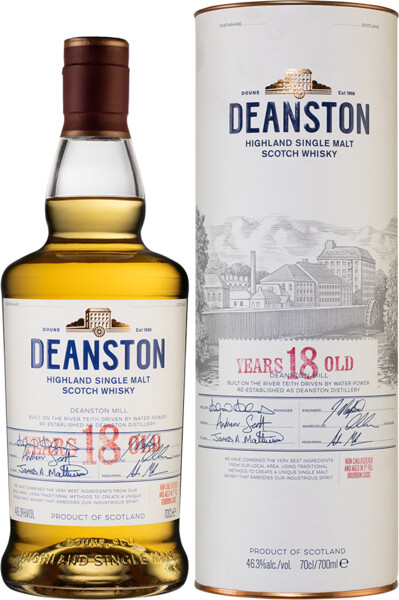 Виски шотландский «Deanston Aged 18 Years» в тубе, 0.7 л