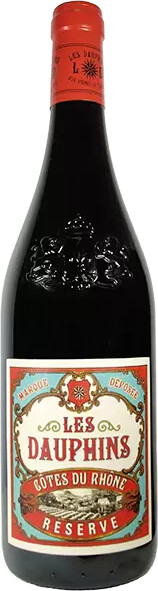 Вино Cotes du Rhone AOC Les Dauphins Reserve, 0.75 л