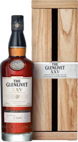 Виски шотландский Glenlivet Speyside Single Malt 25 y.o., 0.7 L в деревянной коробке