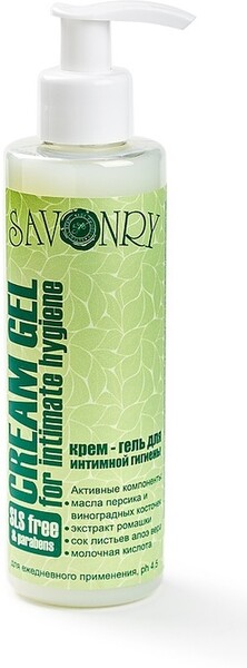 Savonry Крем-гель для интимной гигиены, 200мл