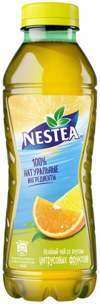 Напиток безалкогольный NESTEA Зелёный чай со вкусом цитрусовых фруктов негаз. пастер. ПЭТ Россия, 0.5 L