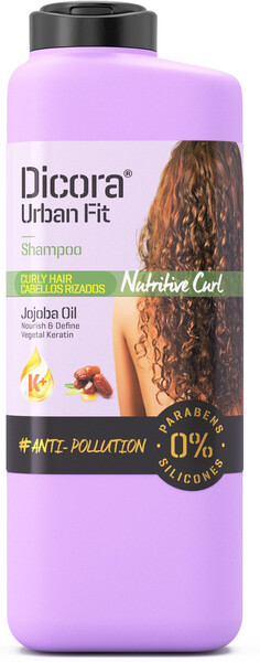 Из Испании: Шампунь Dicora с маслом жожоба, для вьющихся волос, 400 мл