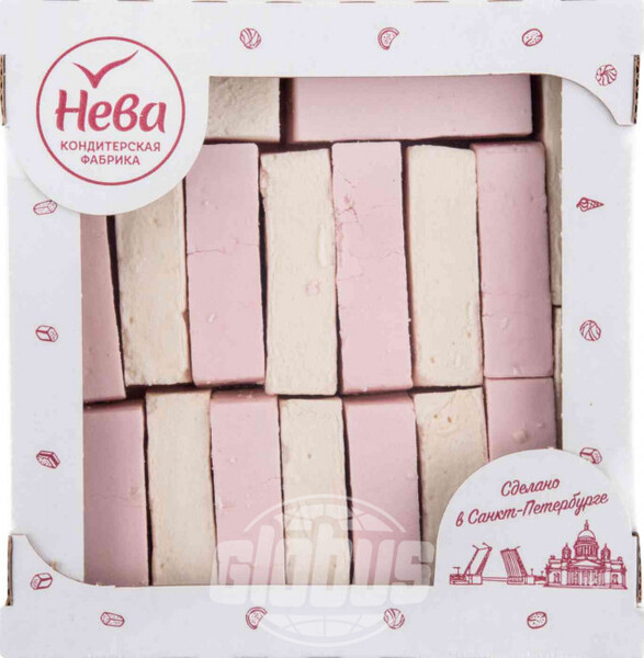 Пастила ароматизированная Нева бело-розовая, 450 г