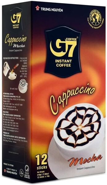Кофе Trung Nguyen G7 Cappuccino Mocha растворимый 12 саше*18 гр., 216 гр., картон