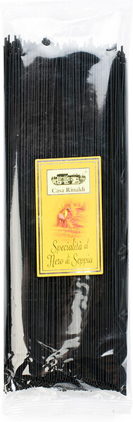 Паста Спагетти с чернилами каракатицы Casa Rinaldi, 500 гр., пластиковый пакет