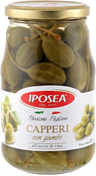 Каперсы Iposea Лакримелла с ножкой в уксусе 530 г