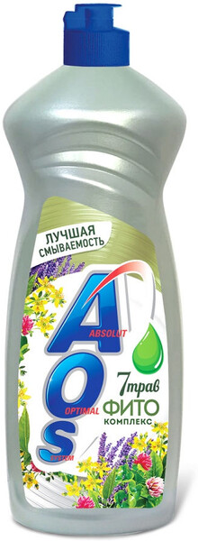 Средство для мытья посуды AOS Фитокомплекс 7 трав, 900 г