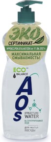 Средство для мытья посуды Aos Eco Balance на структуированной воде, 650 г