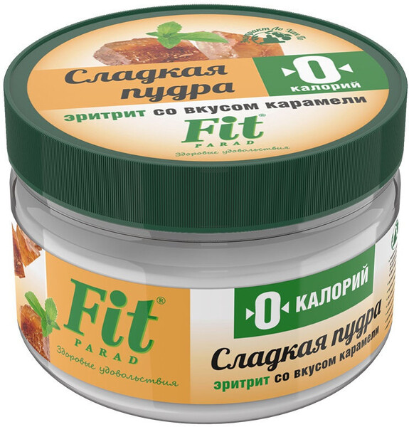 Сахарная пудра ФитПарад со вкусом Карамели банка 160 г.