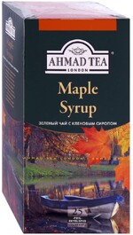 Чай Ahmad Tea Maple Syrup зеленый листовой с кленовым сиропом 25 пакетиков по 1.5 г