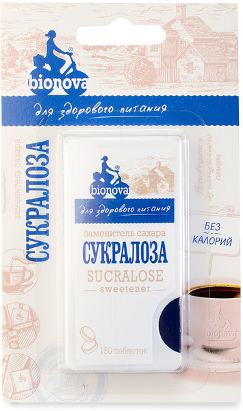 Заменитель сахара Bionova сукралоза 9г 150таб Россия
