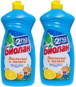 Средство для мытья посуды Биолан апельсин и лимон, 450 мл