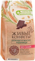 Шоколад горький Лакомства для здоровья с отрубями и маслом пшеницы, 100 г