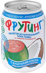 Напиток Fruiting из сока гуавы с кусочками кокоса 238мл
