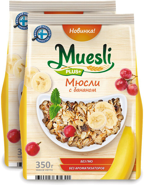 Мюсли Muesli Plus с Бананом 350г