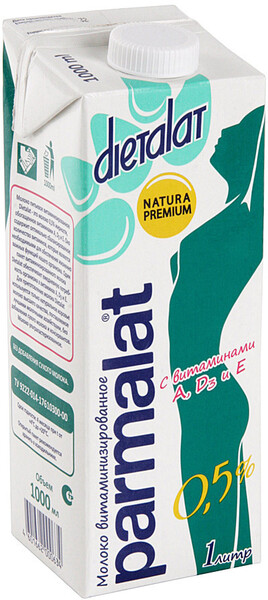Молоко Parmalat Диеталат ультрапастеризованное 0.5% 1 л