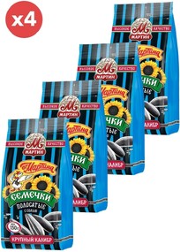 Семечки подсолнечника обжаренные От Мартина полосатые суперсоленые крупный калибр, 150 г