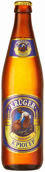 Пиво Kruger Традиционное светлое фильтрованное 4,9 % алк., Россия, 0,5 л