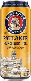 Пиво Paulaner Munchner hell светлое фильтрованное 4,9%, 500 мл