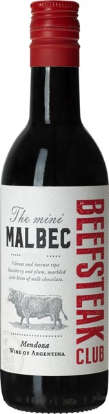 Вино BEEFSTEAK CLUB Mini Мальбек Мендоса защ. геогр. указ. красное сухое, 0.187л Аргентина, 0.187 L