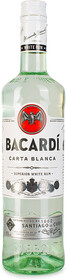 Ром BACARDI Carta Blanca невыдержанный, 40%, 0.7л Италия, 0.7 L