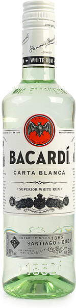 Ром BACARDI Carta Blanca невыдержанный, 40%, 0.5л Италия, 0.5 L