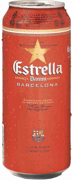 Пиво Эстрелла Дамм Estrella Damm светлое 4,6% 0,5л ж/б МПК