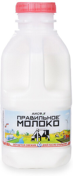Молоко пастеризованное Правильное Молоко 3,2-4% Ферма Роста 0,5л Россия, БЗМЖ