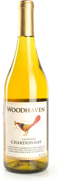 Вино калифорнийское белое Woodhaven Chardonnay Delicato Famili Vineyards, 0.75 L