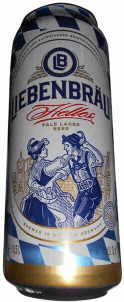 Пиво Liebenbrau Helles светлое фильтрованное 5,1%жестяная банка 0,5л