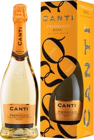 Вино игристое CANTI Просекко геогр. указ. белое сухое, п/у, 0.75л Италия, 0.75 L