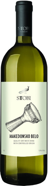 Вино Stobi, Makedonsko Belo, 1 л