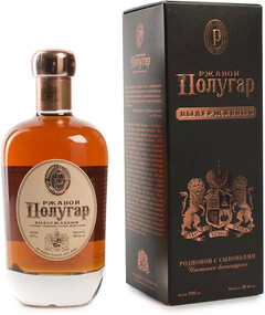 Напиток алкогольный Полугар Ржаной выдержанный 0.7 L  в подарочной упаковке
