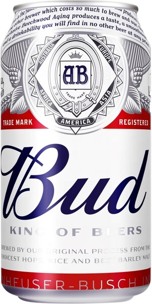 Пиво светлое BUD пастеризованное, 5%, ж/б, 0.75л, Россия, 0.75 L