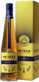 Бренди Metaxa 5 звезд в подарочной упаковке, Греция, 0,7 л