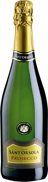 Вино игристое SANT ORSOLA Просекко DOC белое сухое, 0.75л Италия, 0.75 L